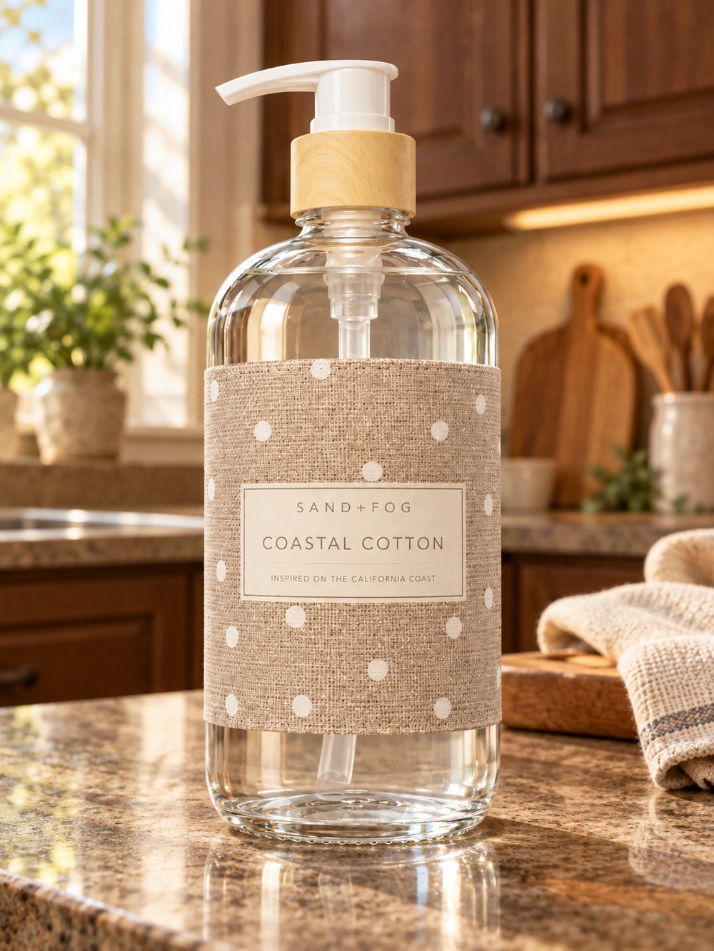 Sand + Fog Coastal Cotton Hand Soap 15.7 fl oz – Polka Dot Pump Bottle